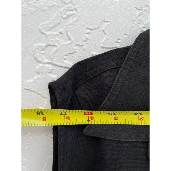 Chicos Design Womens Sleeveless Button Down Collared Maxi Dress Black Sz 3 - Picture 3 of 6